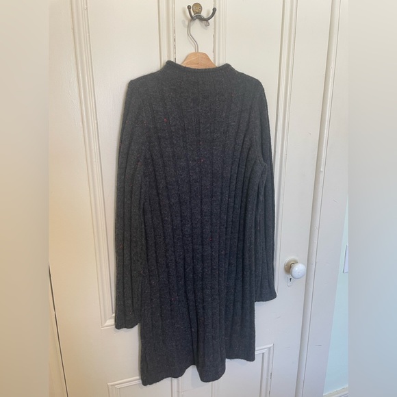 Madewell Donegal Roll Neck Sweater Dress Wool Blend Charcoal Size Small - Picture 4 of 7